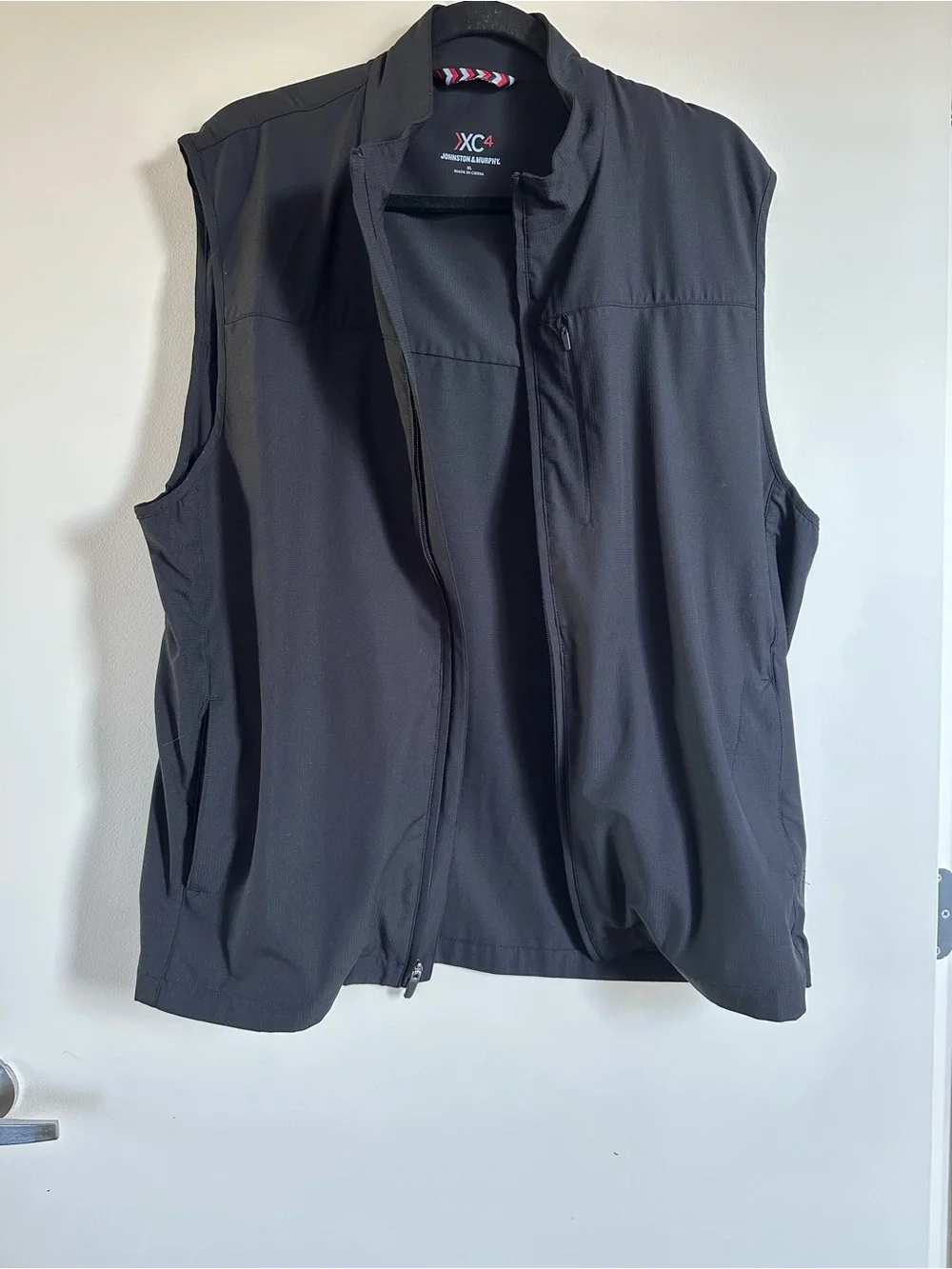 Johnston & Murphy XC4 Performance Vest Black Full-Zip Size XL